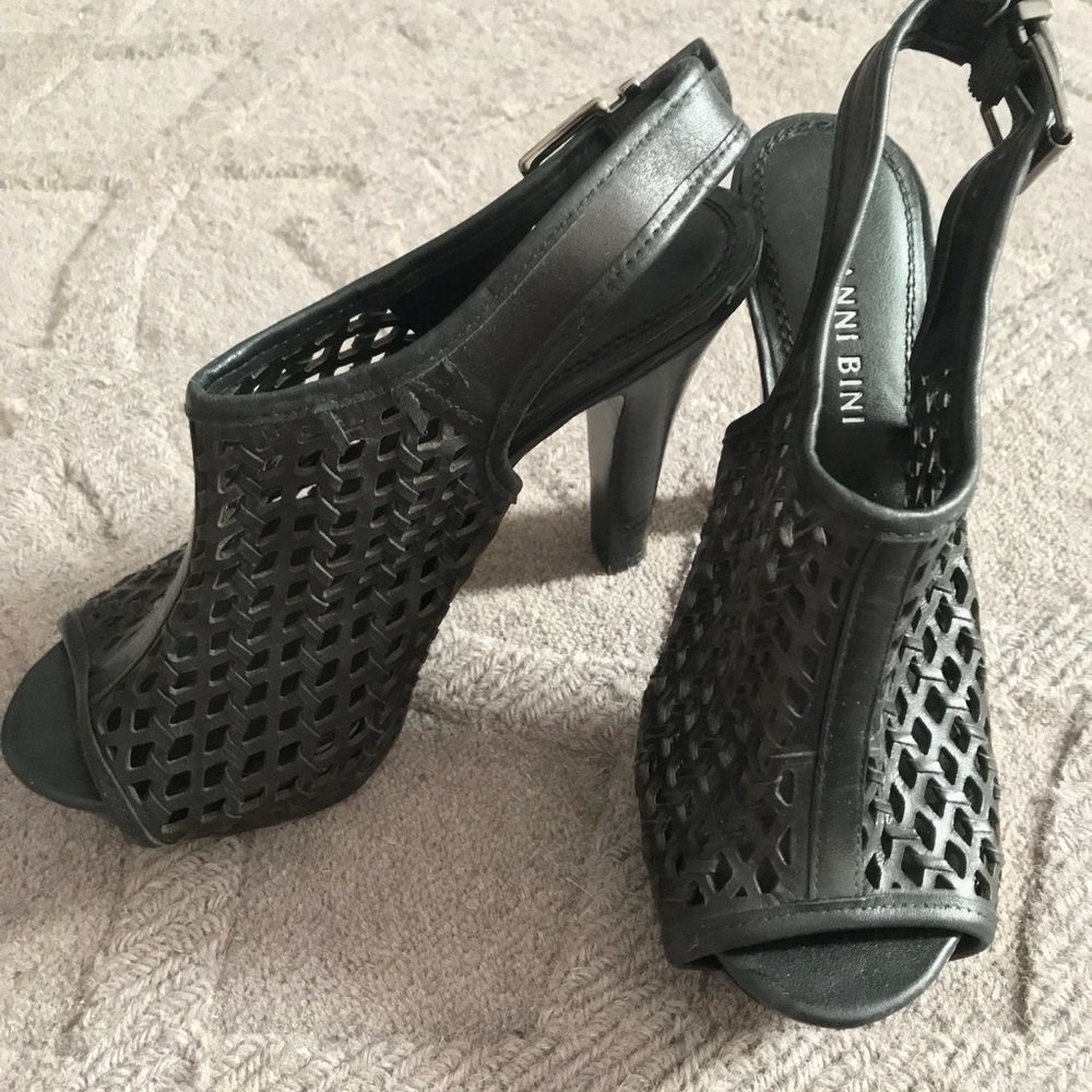 Gianni Bini Leather Strap Heels - Size 5.5 US